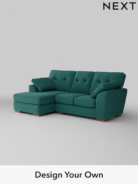 Fine Chenille Easy Clean/Dark Juniper Green Stamford Buttoned Back (H35370) | £1,775