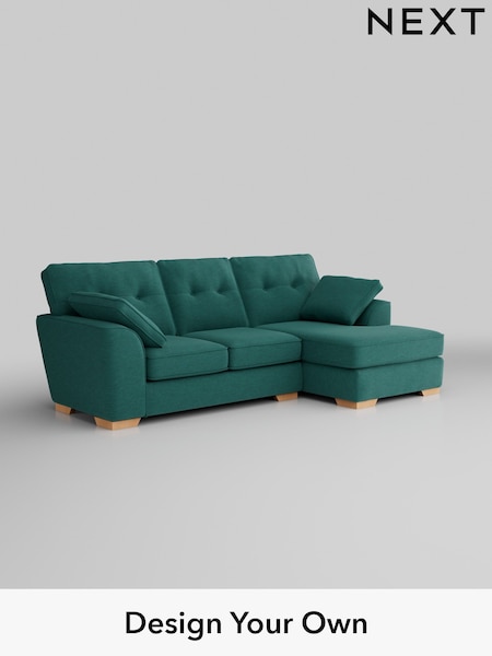 Fine Chenille Easy Clean/Dark Juniper Green Stamford Buttoned Back (H35370) | £1,875