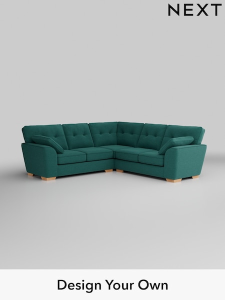 Fine Chenille Easy Clean/Dark Juniper Green Stamford Buttoned Back (H35370) | £2,425