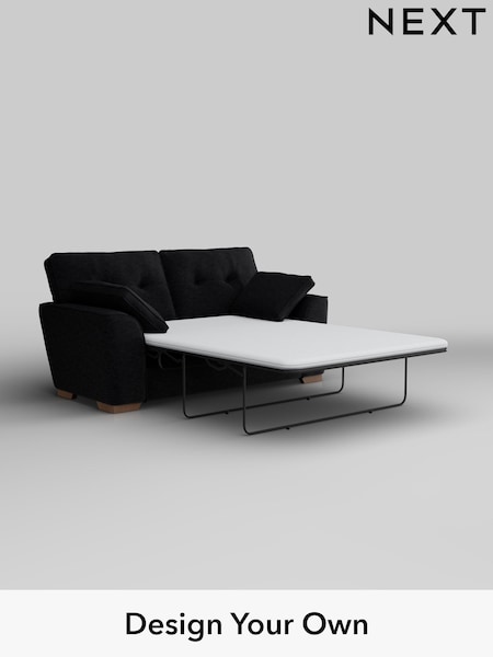 Fine Chenille Easy Clean/Black Stamford Buttoned Back (H35376) | £1,399