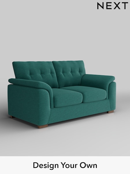 Fine Chenille Easy Clean/Dark Juniper Green Hayden Buttoned Back (H35379) | £1,125