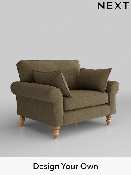 Fine Chenille Easy Clean/Dark Moss Green Mallory (H35380) | £725