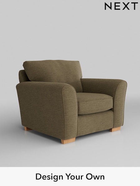 Fine Chenille Easy Clean/Dark Moss Green Michigan Ii (H35381) | £625