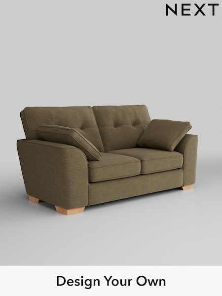 Fine Chenille Easy Clean/Dark Moss Green Stamford Buttoned Back (H35384) | £1,199