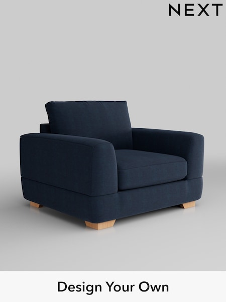 Fine Chenille Easy Clean/Dark Navy Blue Clayton (H35385) | £850