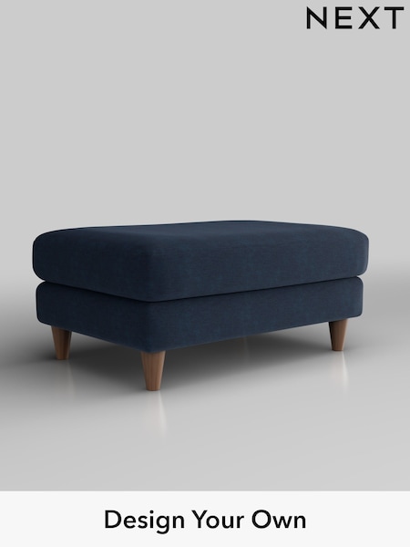 Fine Chenille Easy Clean/Dark Navy Blue Hartley Relaxed Sit (H35386) | £425