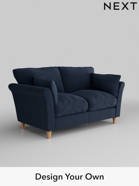Fine Chenille Easy Clean/Dark Navy Blue Hartley Relaxed Sit (H35386) | £1,075