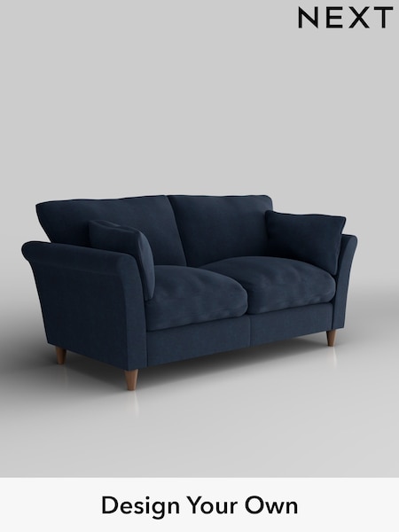Fine Chenille Easy Clean/Dark Navy Blue Hartley Relaxed Sit (H35386) | £1,175
