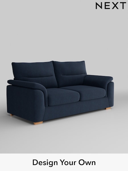 Fine Chenille Easy Clean/Dark Navy Blue Hayden Highback (H35389) | £1,225