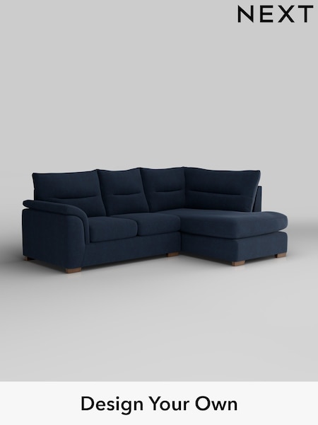 Fine Chenille Easy Clean/Dark Navy Blue Hayden Highback (H35389) | £1,825