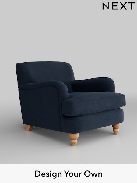 Fine Chenille Easy Clean/Dark Navy Blue Lilly Ii (H35390) | £650