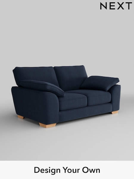 Fine Chenille Easy Clean/Dark Navy Blue Stamford Grand Relaxed Sit (H35391) | £1,625
