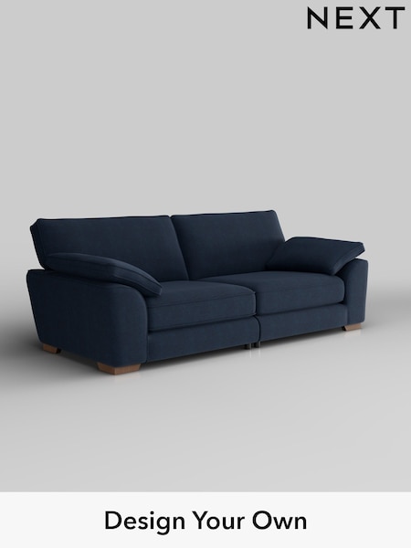 Fine Chenille Easy Clean/Dark Navy Blue Stamford Grand Relaxed Sit (H35391) | £1,799