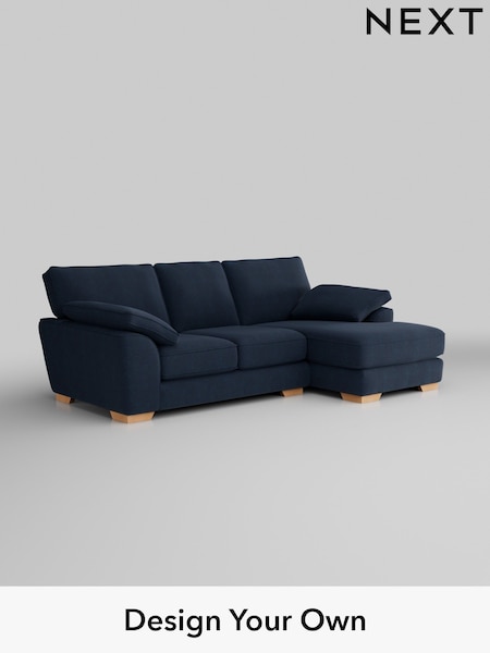 Fine Chenille Easy Clean/Dark Navy Blue Stamford Grand Relaxed Sit (H35391) | £2,275
