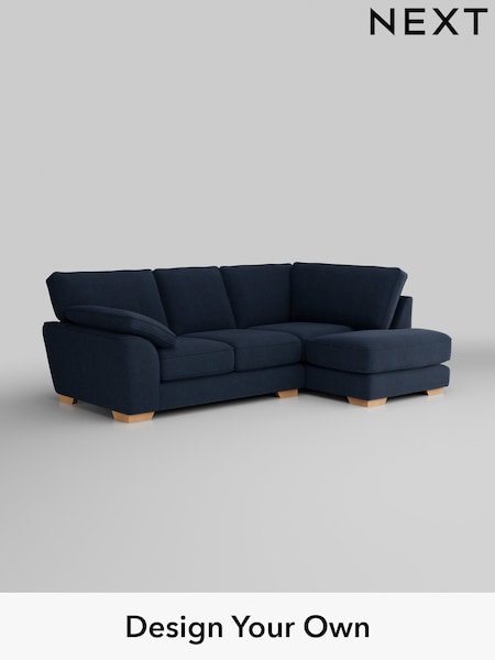 Fine Chenille Easy Clean/Dark Navy Blue Stamford Grand Relaxed Sit (H35391) | £2,375
