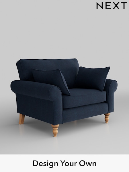 Fine Chenille Easy Clean/Dark Navy Blue Mallory (H35394) | £725
