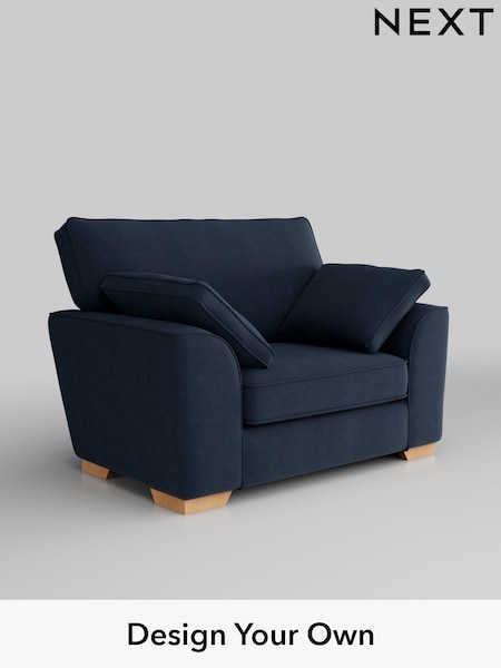 Fine Chenille Easy Clean/Dark Navy Blue Stamford (H35395) | £850