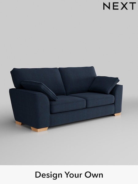 Fine Chenille Easy Clean/Dark Navy Blue Stamford (H35395) | £1,250