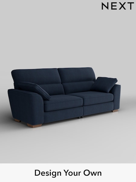Fine Chenille Easy Clean/Dark Navy Blue Stamford Highback (H35397) | £1,399