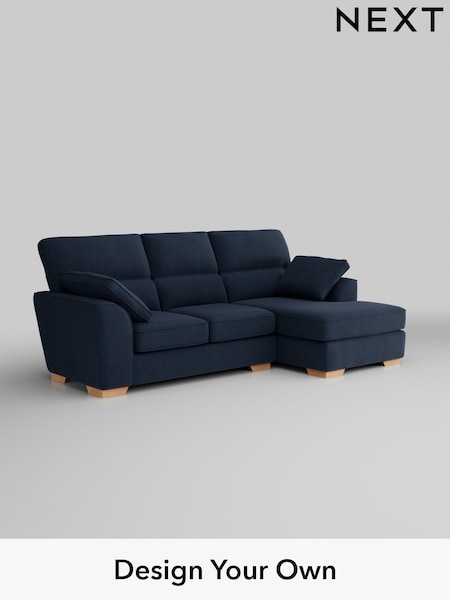Fine Chenille Easy Clean/Dark Navy Blue Stamford Highback (H35397) | £1,875