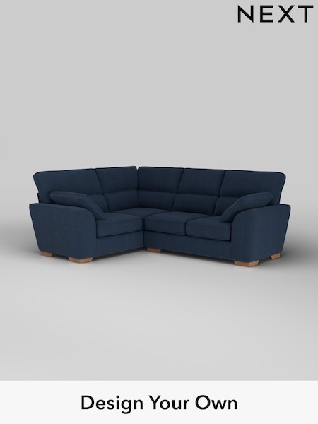 Fine Chenille Easy Clean/Dark Navy Blue Stamford Highback (H35397) | £2,150