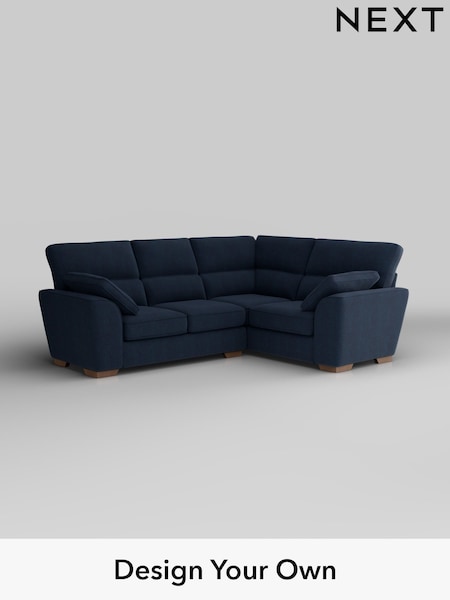 Fine Chenille Easy Clean/Dark Navy Blue Stamford Highback (H35397) | £2,150