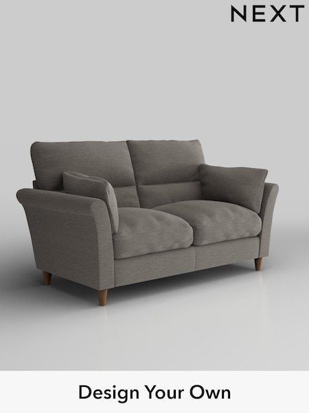 Fine Chenille Easy Clean/Dark Smoke Grey Hartley Highback Relaxed Sit (H35399) | £1,225