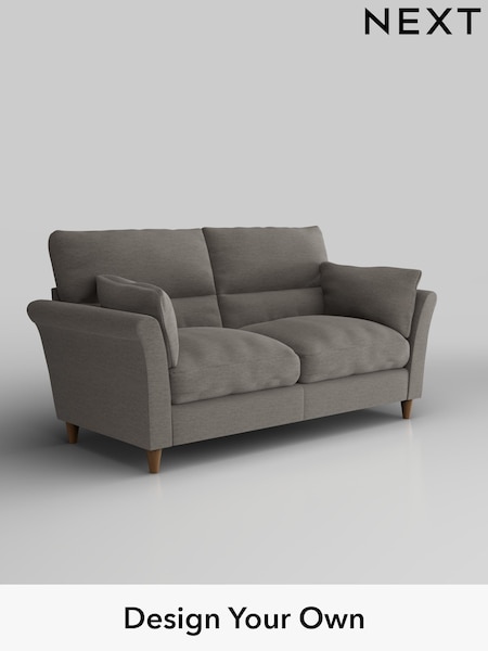 Fine Chenille Easy Clean/Dark Smoke Grey Hartley Highback Relaxed Sit (H35399) | £1,325