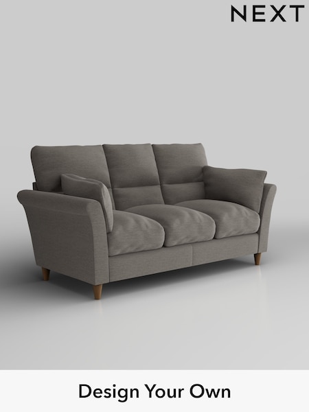 Fine Chenille Easy Clean/Dark Smoke Grey Hartley Highback Relaxed Sit (H35399) | £1,325