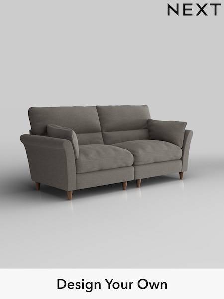 Fine Chenille Easy Clean/Dark Smoke Grey Hartley Highback Relaxed Sit (H35399) | £1,425
