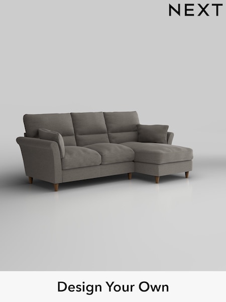 Fine Chenille Easy Clean/Dark Smoke Grey Hartley Highback Relaxed Sit (H35399) | £1,950