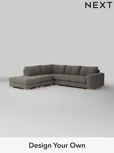 Fine Chenille Easy Clean/Dark Smoke Grey Brooke Deep Sit (H35401) | £2,825