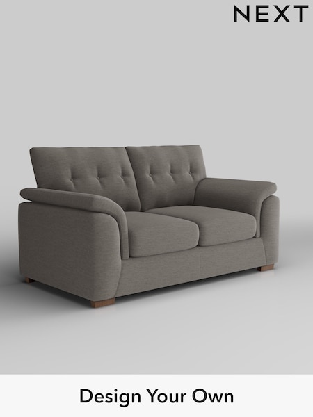 Fine Chenille Easy Clean/Dark Smoke Grey Hayden Buttoned Back (H35402) | £1,125
