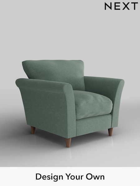 Fine Chenille Easy Clean/Light Forest Green Hartley Relaxed Sit (H35405) | £825