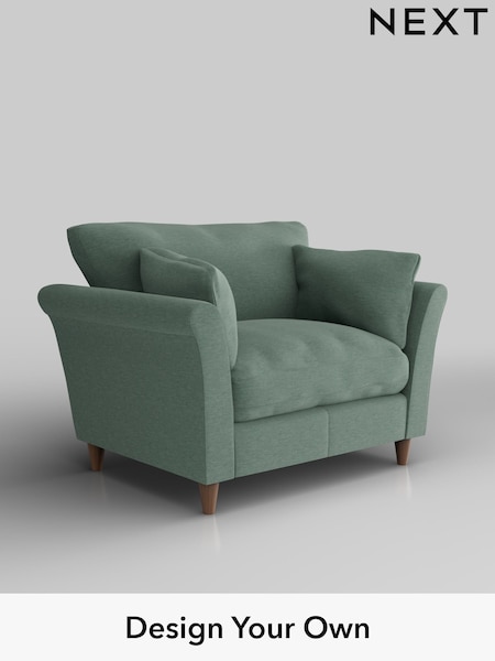 Fine Chenille Easy Clean/Light Forest Green Hartley Relaxed Sit (H35405) | £925