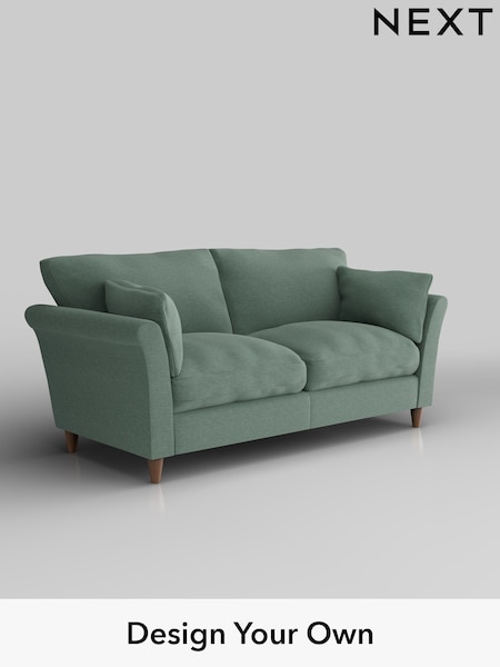 Fine Chenille Easy Clean/Light Forest Green Hartley Relaxed Sit (H35405) | £1,275