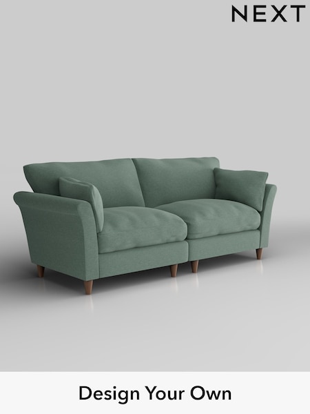 Fine Chenille Easy Clean/Light Forest Green Hartley Relaxed Sit (H35405) | £1,375