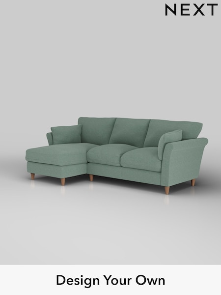 Fine Chenille Easy Clean/Light Forest Green Hartley Relaxed Sit (H35405) | £1,899
