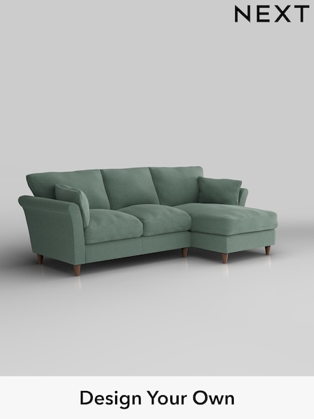 Fine Chenille Easy Clean/Light Forest Green Hartley Relaxed Sit (H35405) | £1,899