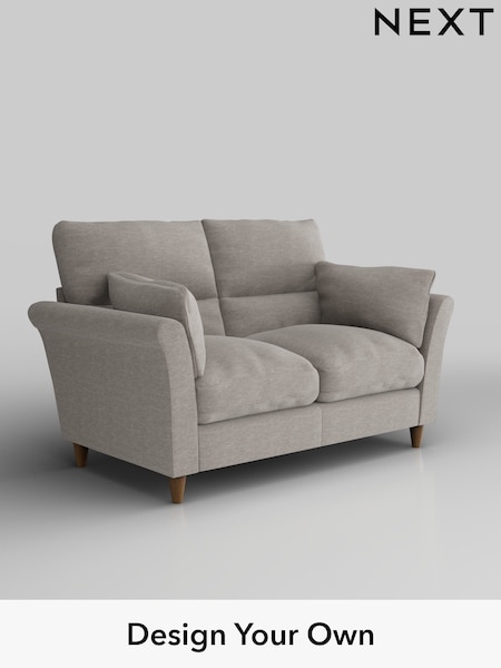 Fine Chenille Easy Clean/Light Steel Grey Hartley Highback Relaxed Sit (H35406) | £1,125