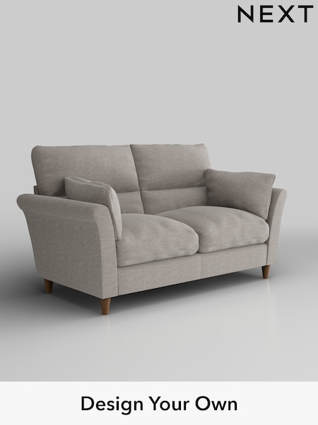 Fine Chenille Easy Clean/Light Steel Grey Hartley Highback Relaxed Sit (H35406) | £1,225