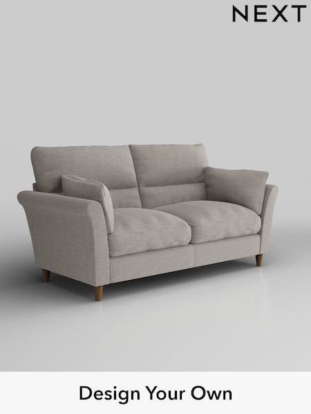 Fine Chenille Easy Clean/Light Steel Grey Hartley Highback Relaxed Sit (H35406) | £1,325