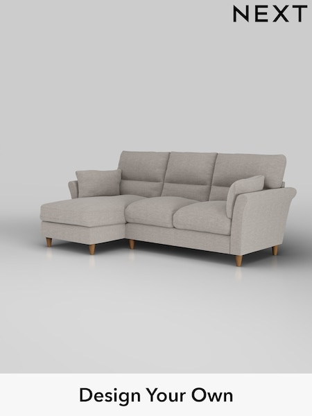 Fine Chenille Easy Clean/Light Steel Grey Hartley Highback Relaxed Sit (H35406) | £1,950