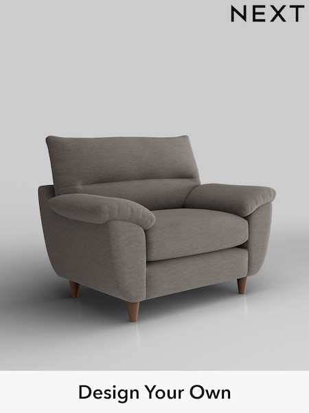 Fine Chenille Easy Clean/Dark Smoke Grey Elliot Highback (H35408) | £775