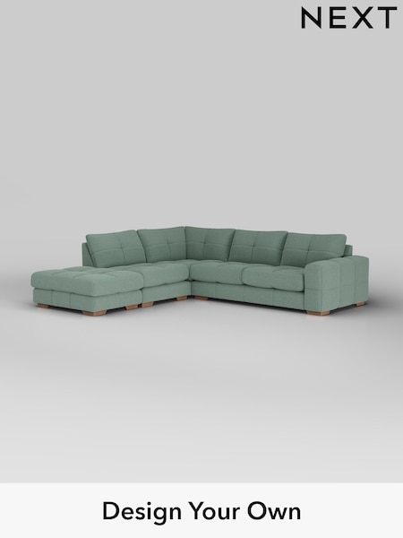 Fine Chenille Easy Clean/Light Forest Green Brooke Deep Sit (H35409) | £2,825