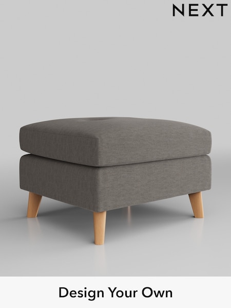 Fine Chenille Easy Clean/Dark Smoke Grey Wilson Buttoned Back (H35410) | £350