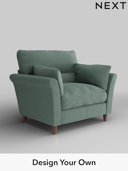 Fine Chenille Easy Clean/Light Forest Green Hartley Highback Relaxed Sit (H35414) | £975