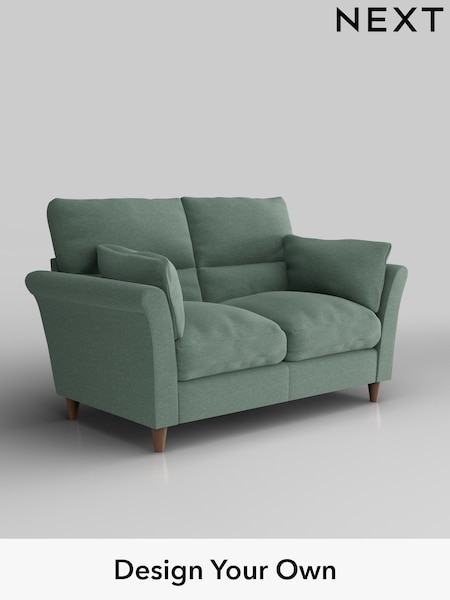 Fine Chenille Easy Clean/Light Forest Green Hartley Highback Relaxed Sit (H35414) | £1,125