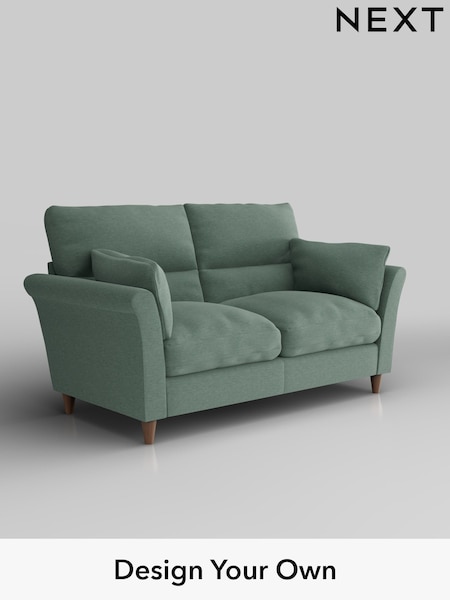 Fine Chenille Easy Clean/Light Forest Green Hartley Highback Relaxed Sit (H35414) | £1,225