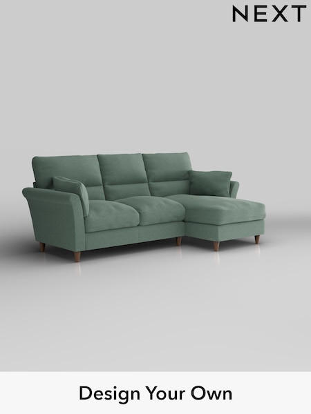 Fine Chenille Easy Clean/Light Forest Green Hartley Highback Relaxed Sit (H35414) | £1,950